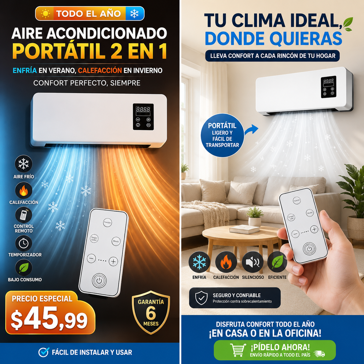 MINI AIRE ACONDICIONADO FRIO/CALOR